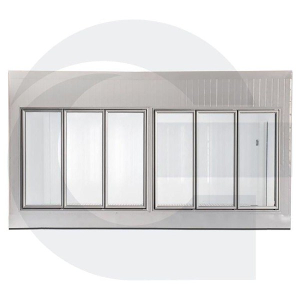 Encontraproduto.com.br - Walk in Cooler Gallant Resfriados 6 Portas Vidro sem Piso Painel 220V/3F CWRSP-06