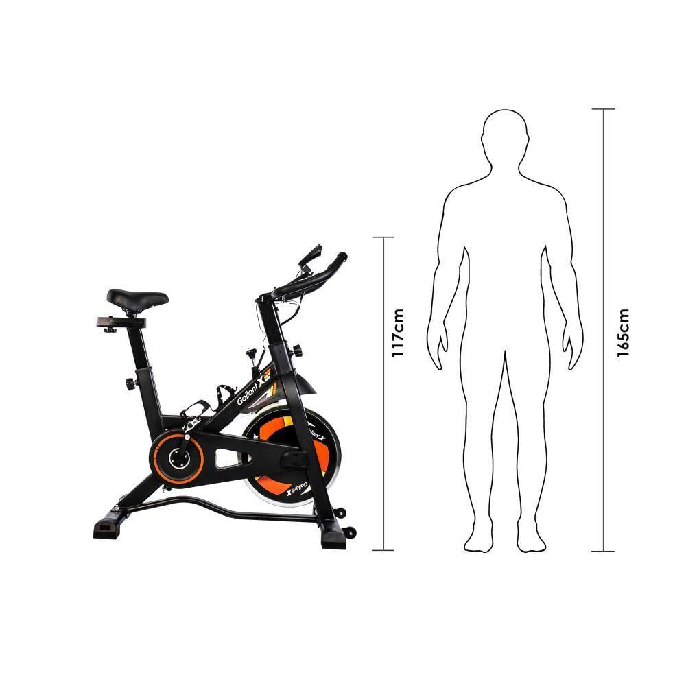 Encontraproduto.com.br - Bicicleta Ergométrica Gallant Elite X Spinning Roda De Inércia 8Kg Ate 110Kg Mecânica (GSB08HBTA-PT)