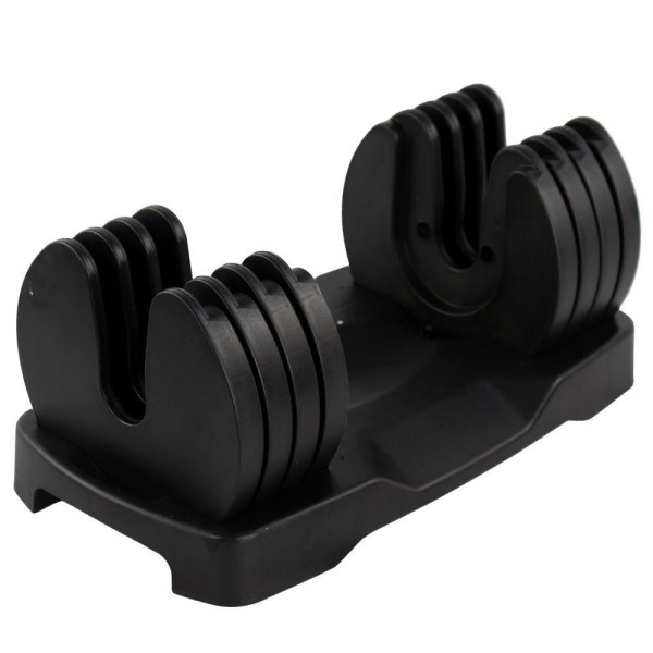 Encontraproduto.com.br - Dumbbell Halter Gallant Regulável Anilhas 11,5Kg Com Base Elite Pro (GDB12R0A-PT)