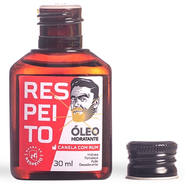 Encontraproduto.com.br - Óleo Hidratante para Barba 30ml - Barba de Respeito - Canela com Rum