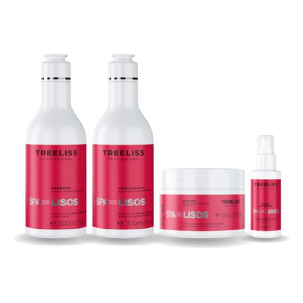 Encontraproduto.com.br - Kit Hidratação Spa Dos Lisos Profissional 4 Itens Treeliss