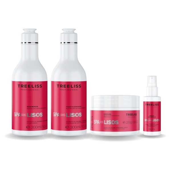 Kit Hidratação Spa Dos Lisos Profissional 4 Itens Treeliss