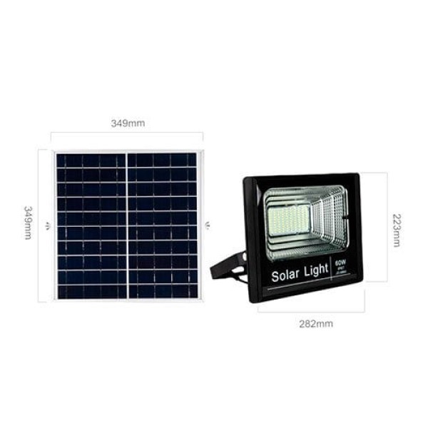 Encontraproduto.com.br - Refletor Solar 60 Watts Com Placa Solar Ecosolis