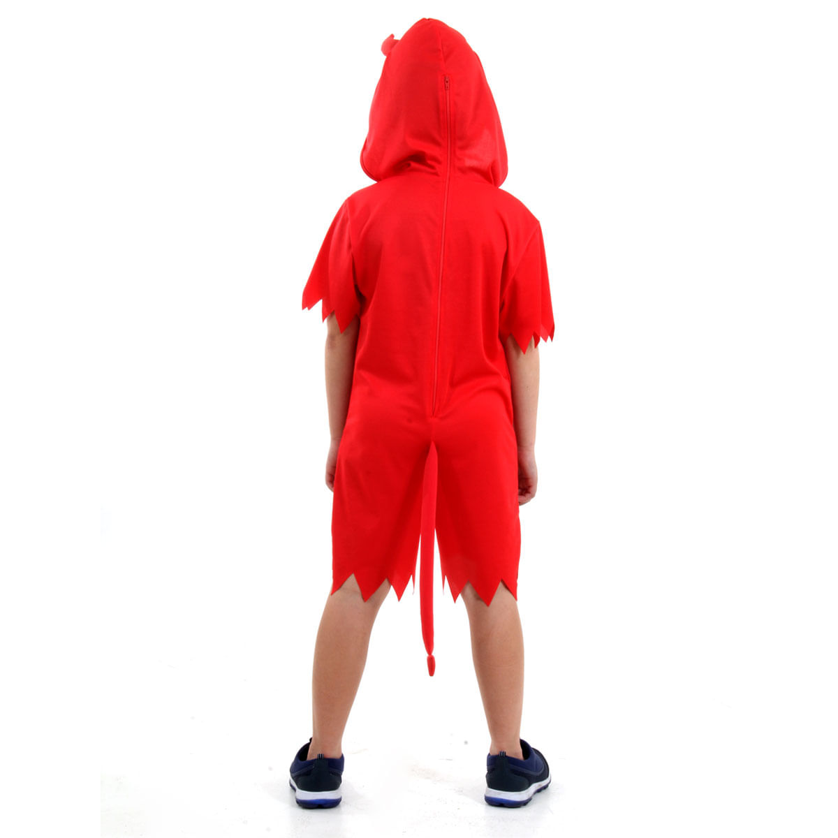 Encontraproduto.com.br - Fantasia Infantil Diabinho Vermelho com Capuz Halloween
