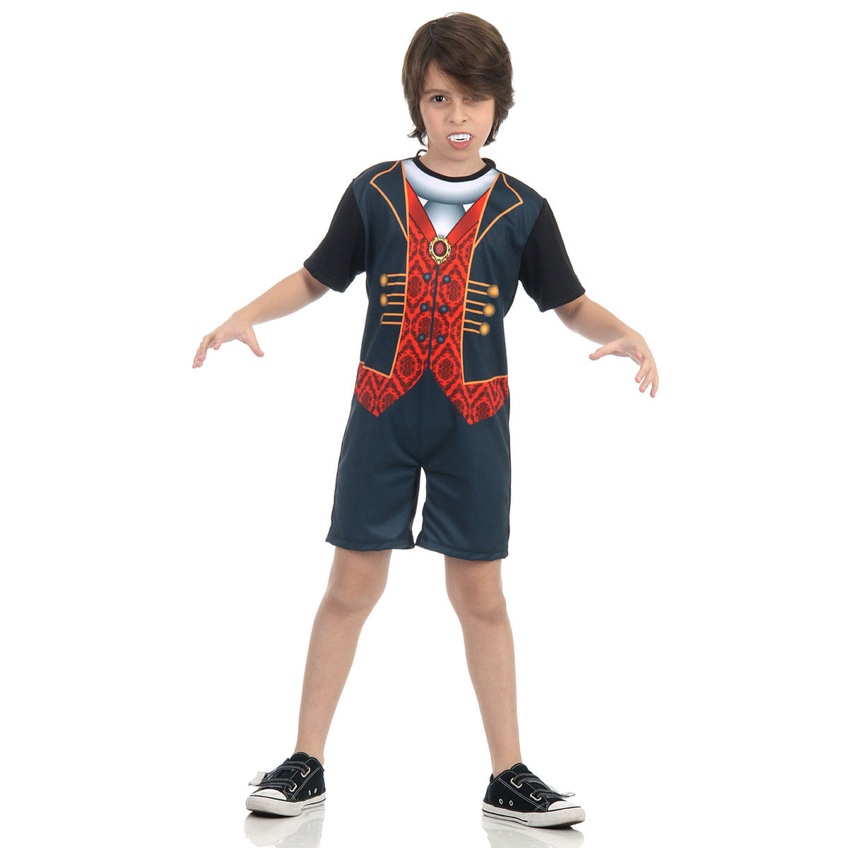 Encontraproduto.com.br - Fantasia Vampiro Damian Curto Infantil - Halloween