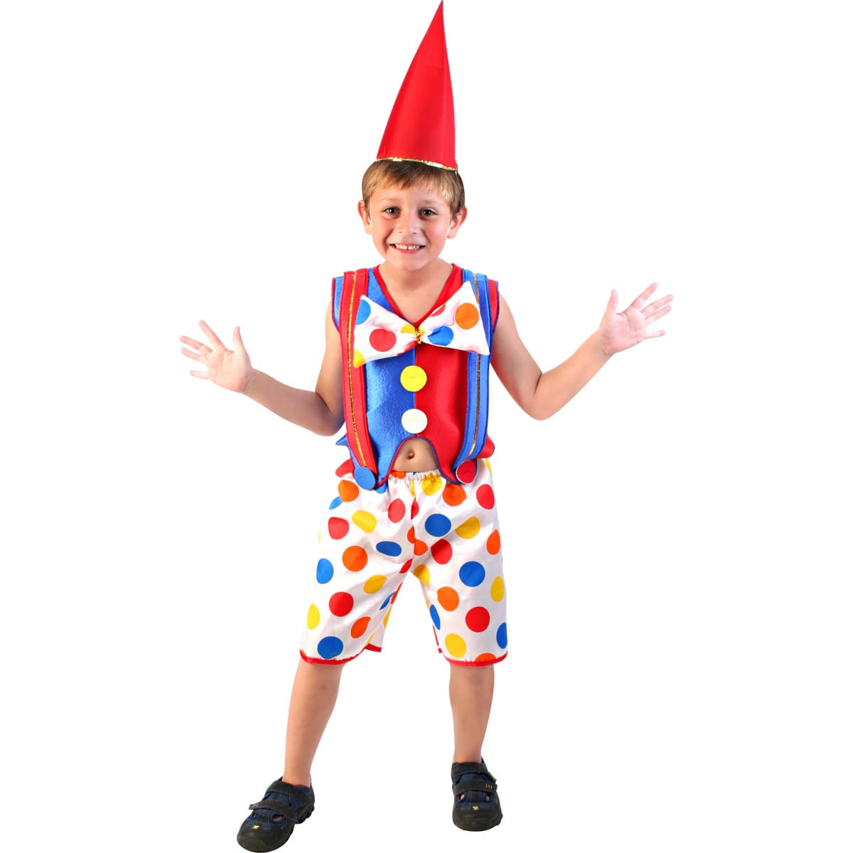 Encontraproduto.com.br - Fantasia Palhacinho Infantil de Carnaval Com Chapéu