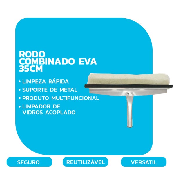 Encontraproduto.com.br - Rodo Combinado Sanches EVA Limpa Vidro 35Cm