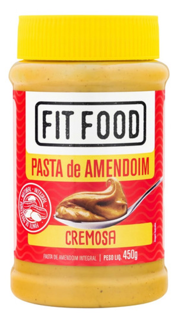 Pasta de Amendoim Integral Cremosa 450g - Fit Food