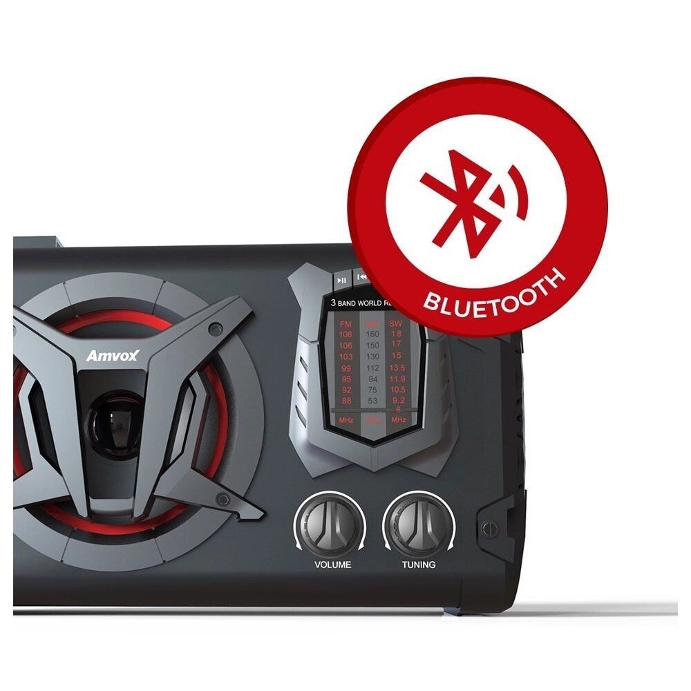 Caixa Amplificada Amvox Clock Com Bluetooth USB - ACA 90