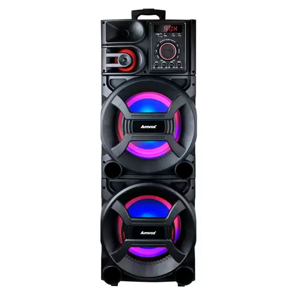 Caixa de Som Amplificada com Bluetooth Portátil USB Tweeter Titan 1000W - ACA1005 - Amvox