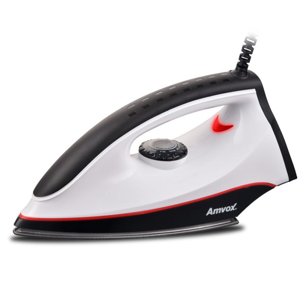 Encontraproduto.com.br - Ferro de Passar Amvox AF 1907 Seco Preto e Branco 220V