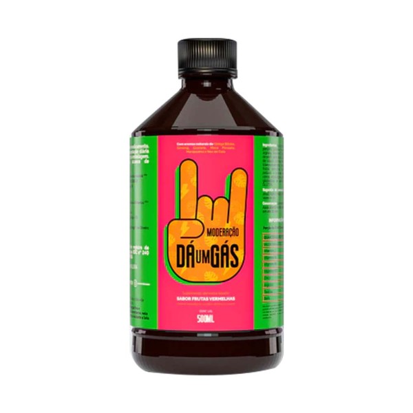 Dá um Gás (Feno Grego, Maca Peruana, Ginseng, Guaraná) 500ml sabor Frutas Vermelhas - Moderação