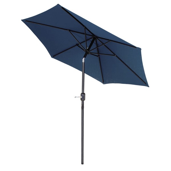 Encontraproduto.com.br - Ombrelone Com Manivela Alumínio 2,4m Azul