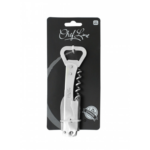 Encontraproduto.com.br - Abridor Inox Universal, 18,5cm, Chef Line