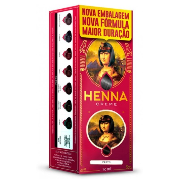 Encontraproduto.com.br - Tintura Creme Henna Cosmeceuta Preto 70ml