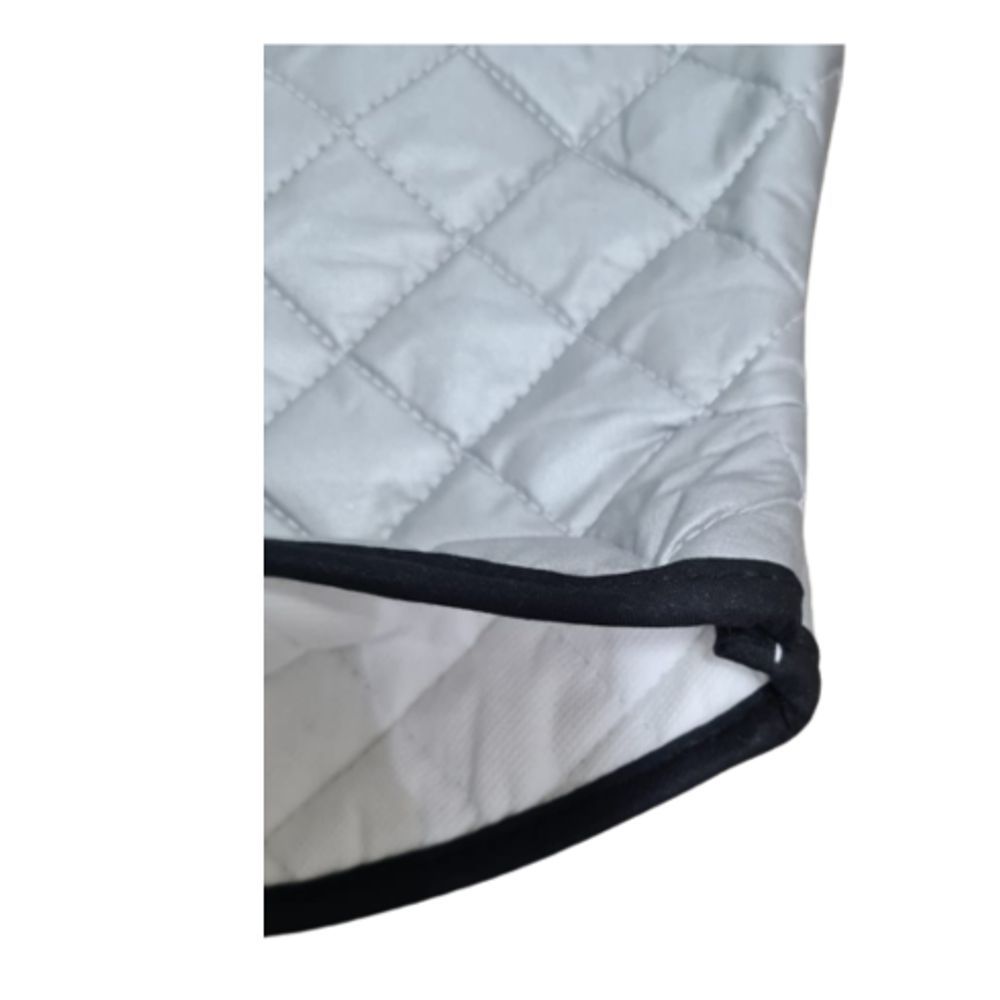 Encontraproduto.com.br - Luva Térmica Cozinha De Forno Algodão Matelassê Prata 33cm