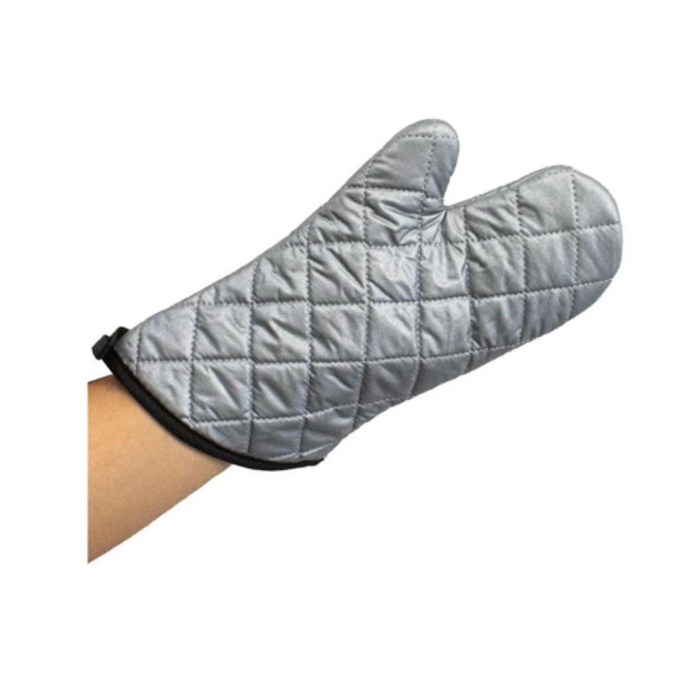 Encontraproduto.com.br - Luva Térmica Cozinha De Forno Algodão Matelassê Prata 33cm