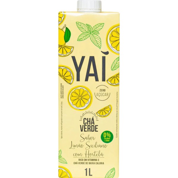 Encontraproduto.com.br - Chá Verde Yaí Limão e hortelã TP com 1L