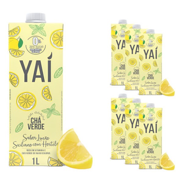 Encontraproduto.com.br - Chá Verde Yaí Limão e hortelã TP com 1L