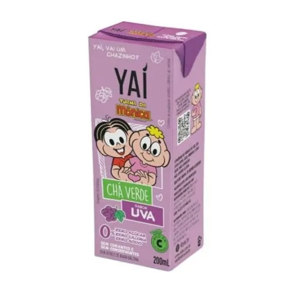 Chá Verde Yai Turma Da Monica Uva Sem Açúcar 200ml 