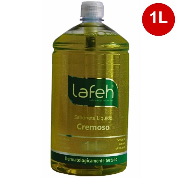 Encontraproduto.com.br - Sabonete Líquido Cremoso Maracujá e Gengibre Lafeh Frasco com 1 litro com tampa