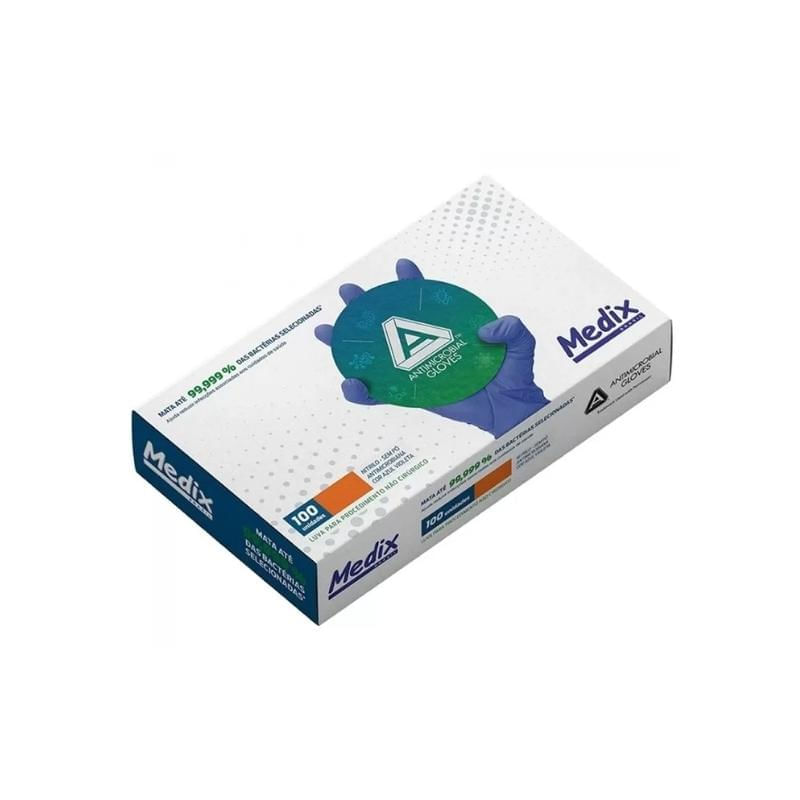 Encontraproduto.com.br - Luva para Procedimento Nitrilo Azul Violeta - Medix