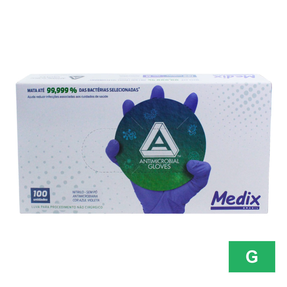 Encontraproduto.com.br - Luva para Procedimento Nitrilo Azul Violeta - Medix