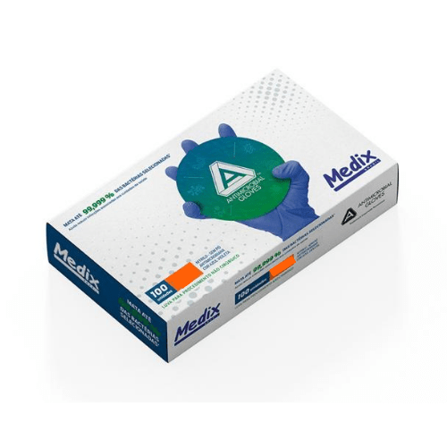 Encontraproduto.com.br - Luva para Procedimento Nitrilo Azul Violeta - Medix
