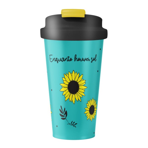 Copo Termico 500 ML Cerigrafado - Girassol
