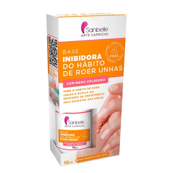 Encontraproduto.com.br - Base Unha Sanbelle Inibidora Roer Unhas de 10ml