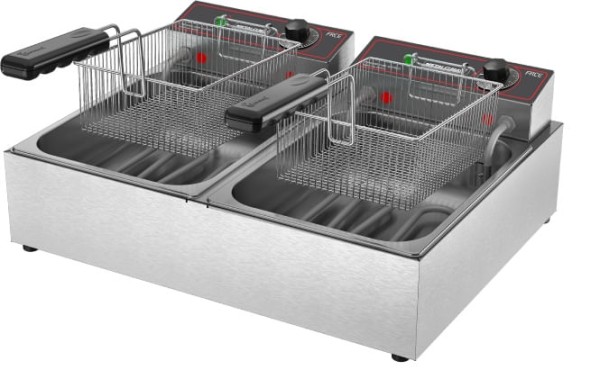 Fritadeira Elétrica de Mesa Metalcubas Óleo 6 Litros 2 Cestos FRCE06
