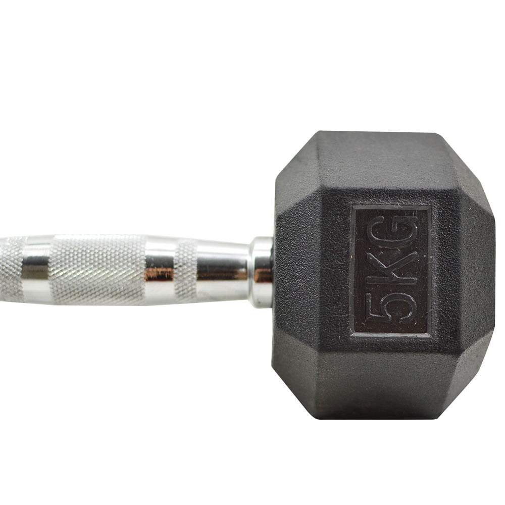 Encontraproduto.com.br - PAR DE HALTERES DUMBELL SEXTAVADO AHEAD SPORTS AS2102 5KG
