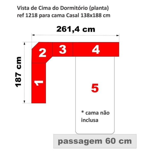 Encontraproduto.com.br - Dormitório De Casal 1218 Esquerdo San Remo