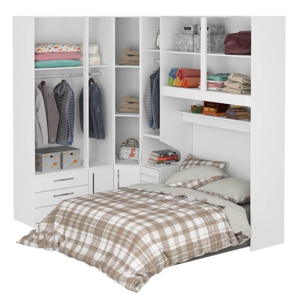 Encontraproduto.com.br - Dormitório Queen Size 1218 Direito Branco
