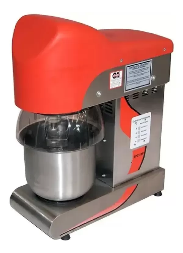 Batedeira Planetária 5 Litros Inox 1/4 Cv Bp05rp Gpaniz Cor Inox E Vermelho 127v