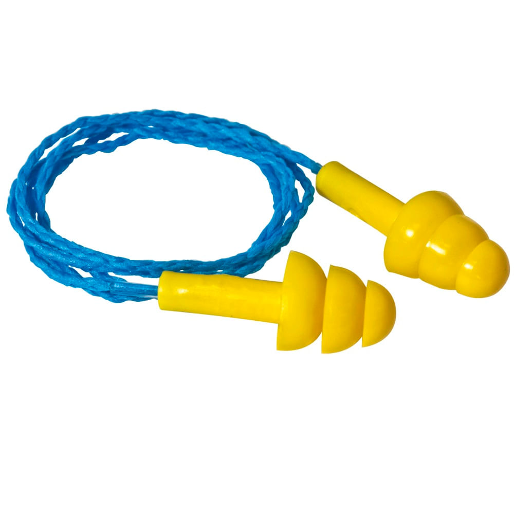 Encontraproduto.com.br - Protetor Auricular Copolímero Cordão Algodão 15DB Ref. Ppa 02 Proteplus 273,0002