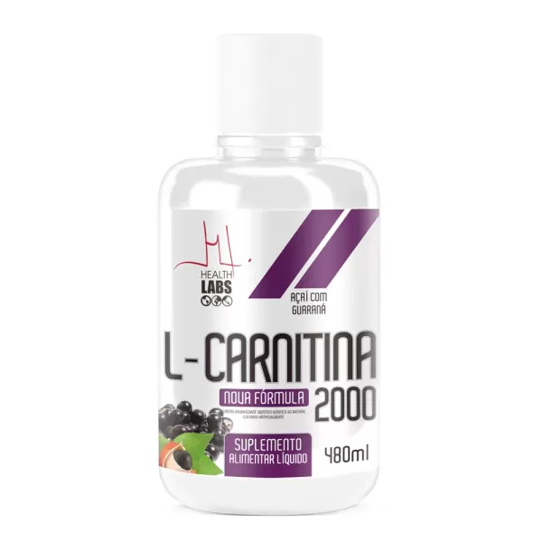 Encontraproduto.com.br - L-Carnitina 2000 Health Labs Sabor Açaí com Guaraná 480ml