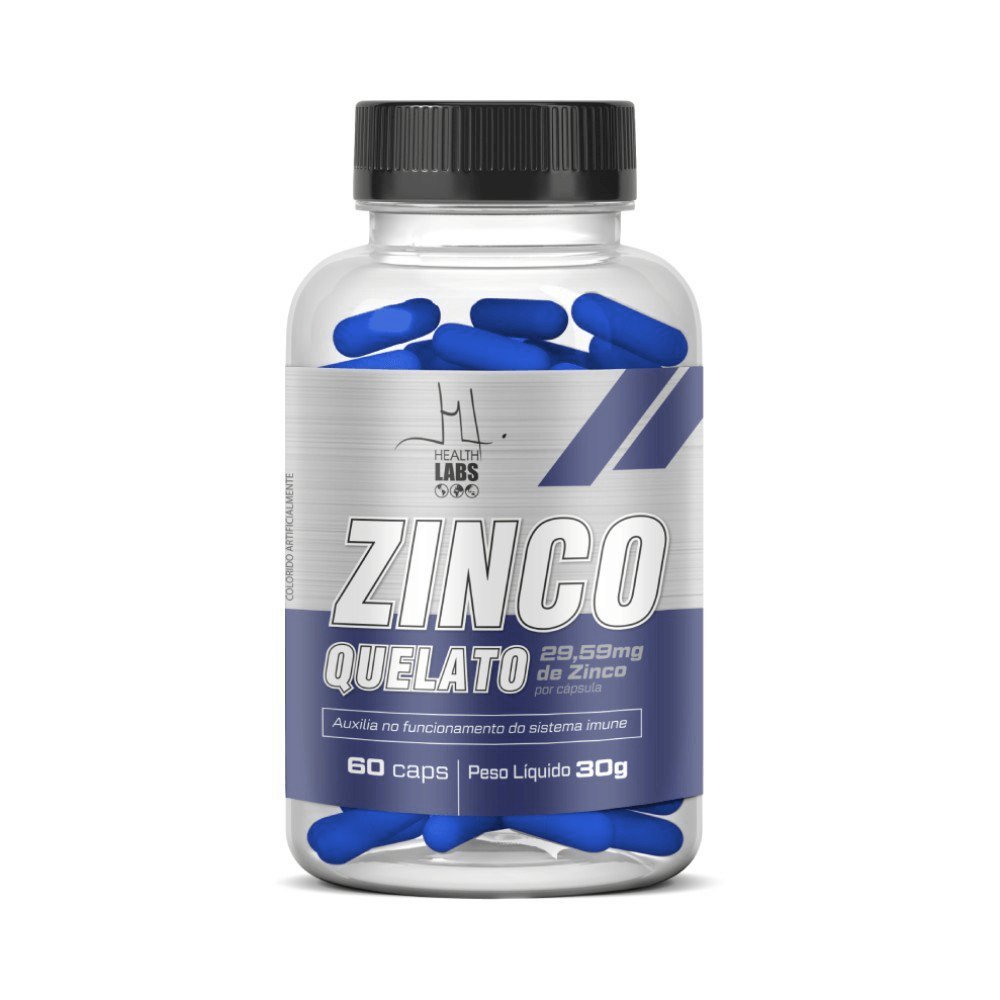 Zinco Quelato Health Labs 60 Cápsulas