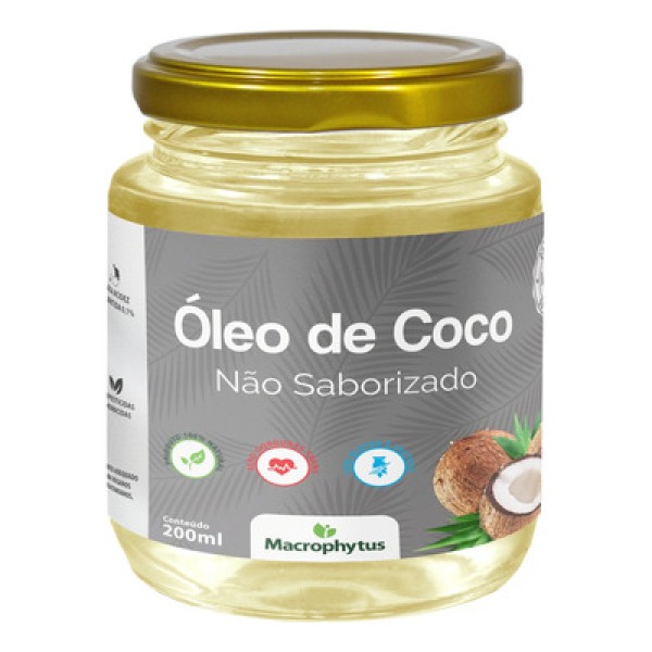 Encontraproduto.com.br - Óleo de Coco sem Sabor Macrophytus Vidro 200ml