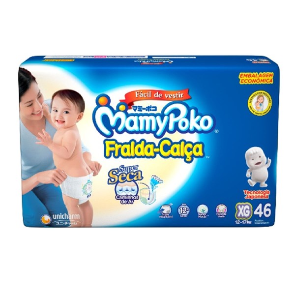 Encontraproduto.com.br - Fralda-Calça Mamypoko Super Seca Hiper Tamanho Xg Com 46 Unidades