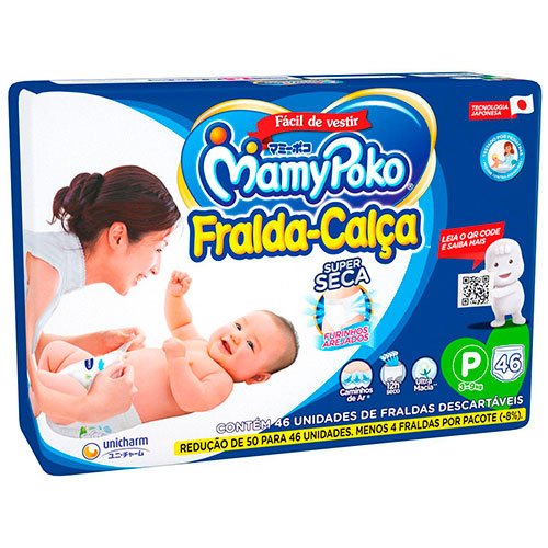Encontraproduto.com.br - Fralda Mamypoko Premium Seca Com 46 Tamanho.p