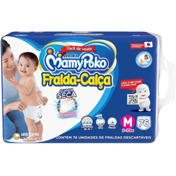 Encontraproduto.com.br - Fralda Calça Mamypoko Giga M 68 Unidades