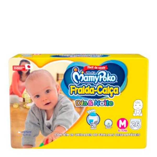 Encontraproduto.com.br - Fralda Mamypoko Calça Dia E Noite Tamanho M Com 26 Unidades + 4 Unidades Grátis