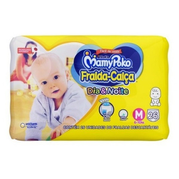 Encontraproduto.com.br - Fralda Mamypoko Calça Dia E Noite Tamanho M Com 26 Unidades + 4 Unidades Grátis