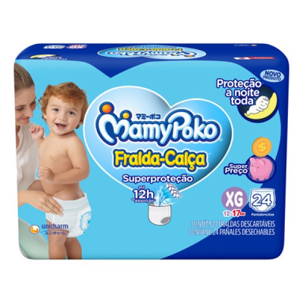 Fralda Mamypoko Superprotecao Calca Xg 24 Unidades