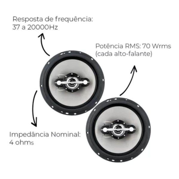 Encontraproduto.com.br - Kit Com 2 Alto-falantes 6