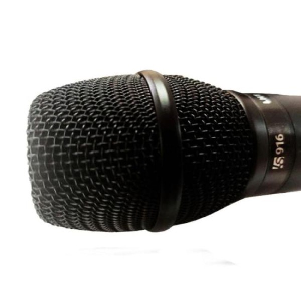 Encontraproduto.com.br - Microfone Sem Fio Preto Digital Multifrequencia Ls916