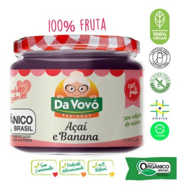 Encontraproduto.com.br - Papinha Org Da Vovo 100ml Pitaya/Banana