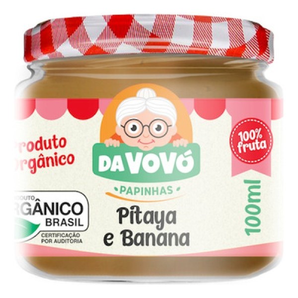 Encontraproduto.com.br - Papinha Org Da Vovo 100ml Pitaya/Banana
