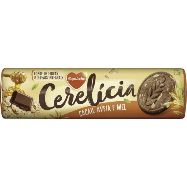 Encontraproduto.com.br - Biscoito Capricche Cerelícia Cacau e mel Pacote com 110g
